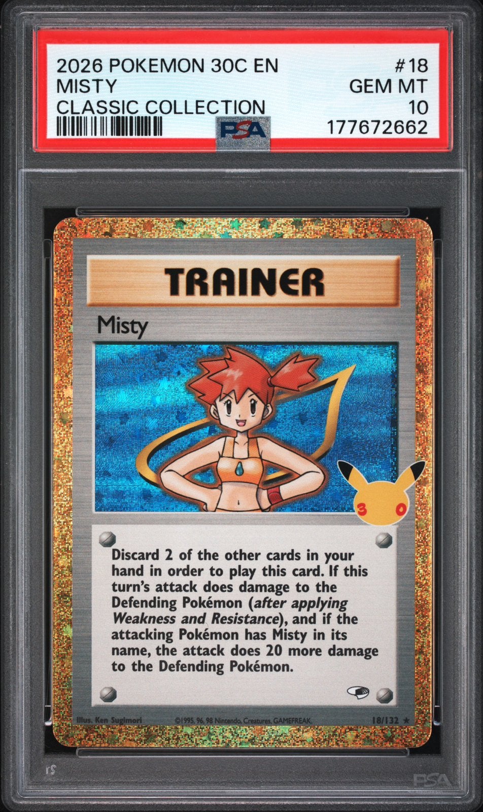 Misty #18/132 – 30th Celebration Classic Collection – PSA 10