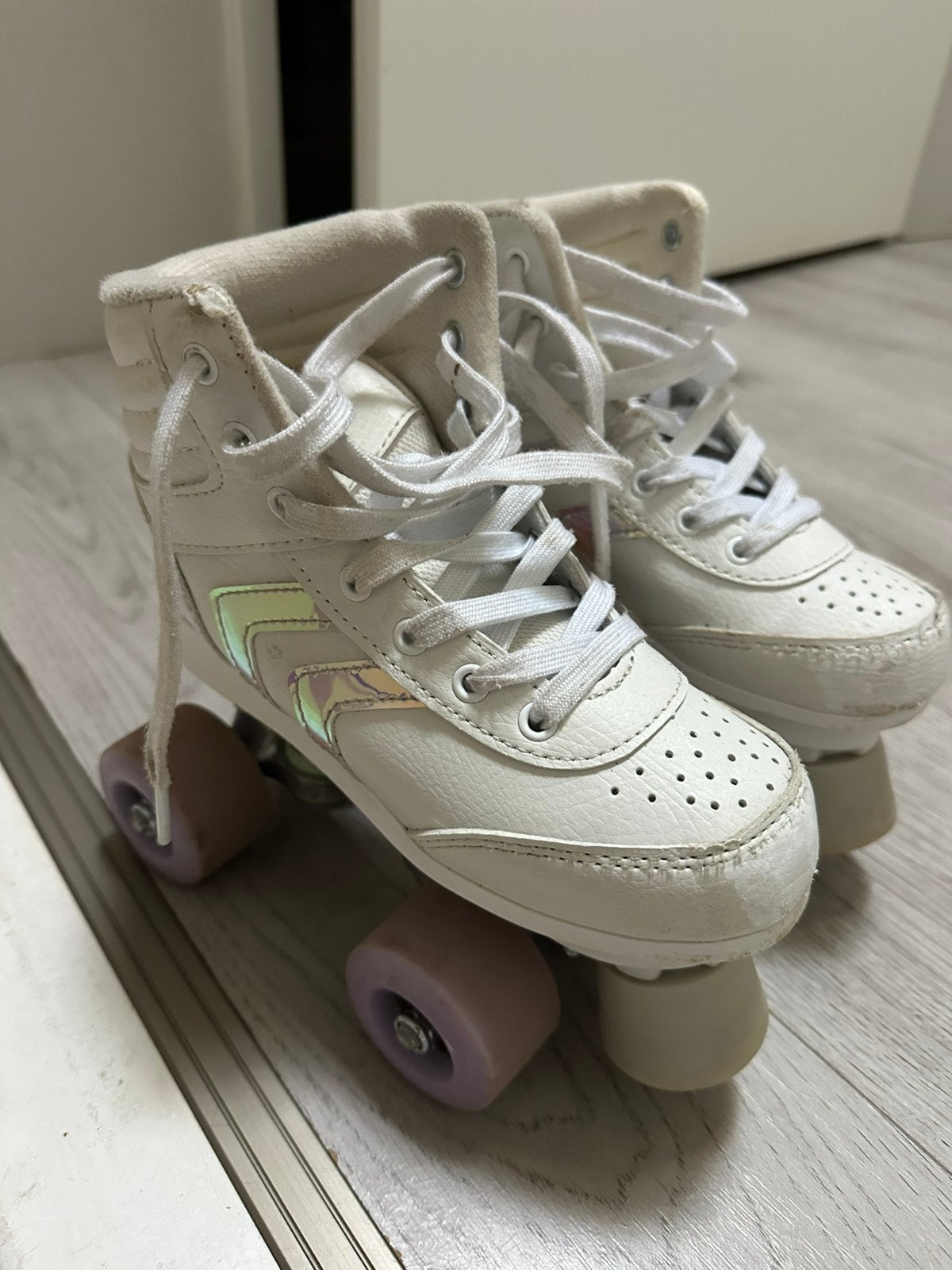 Oxelo rolschaatsen Quad 100 lila, Ophalen of Verzenden, Gebruikt