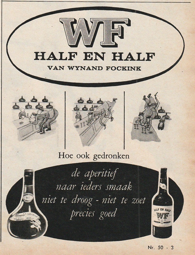 Retro reclame 1962 Wynand Fockink aperitief precies goed, Verzenden, Overige typen