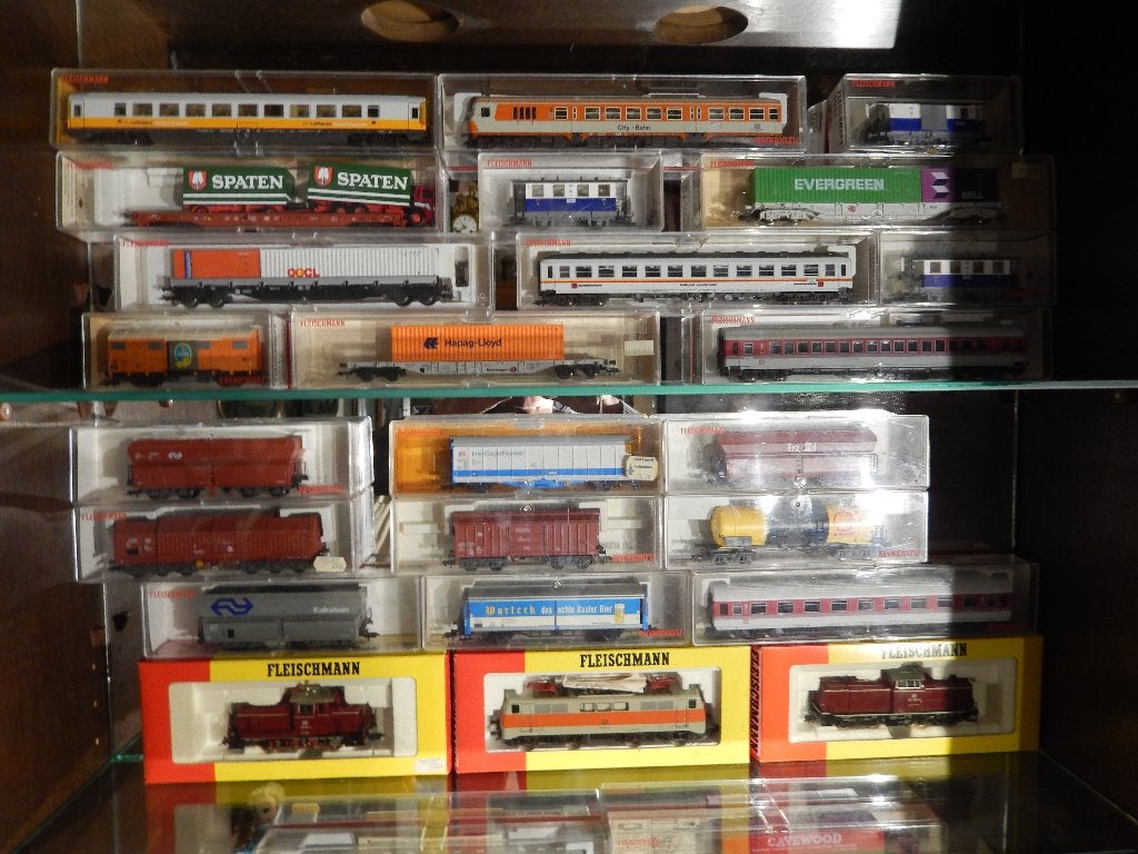 Grote collectie modeltreinen en wagons (Fleischmann), Ophalen of Verzenden, Zo goed als nieuw, Overige typen