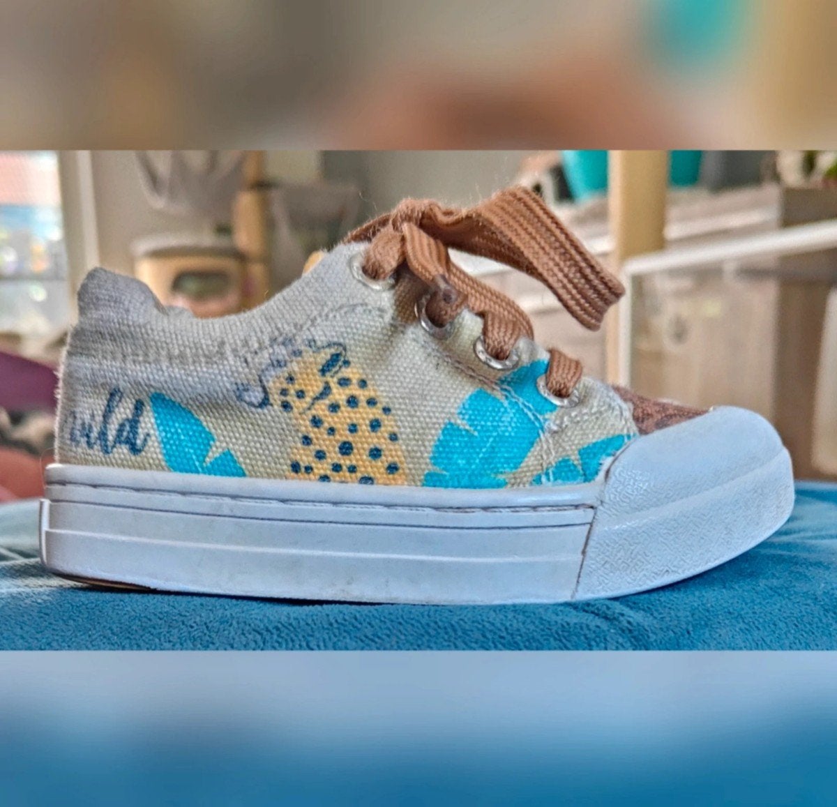 Leo Crema canvas kinder sneakers Go Bananas maat 22, Ophalen of Verzenden, Zo goed als nieuw