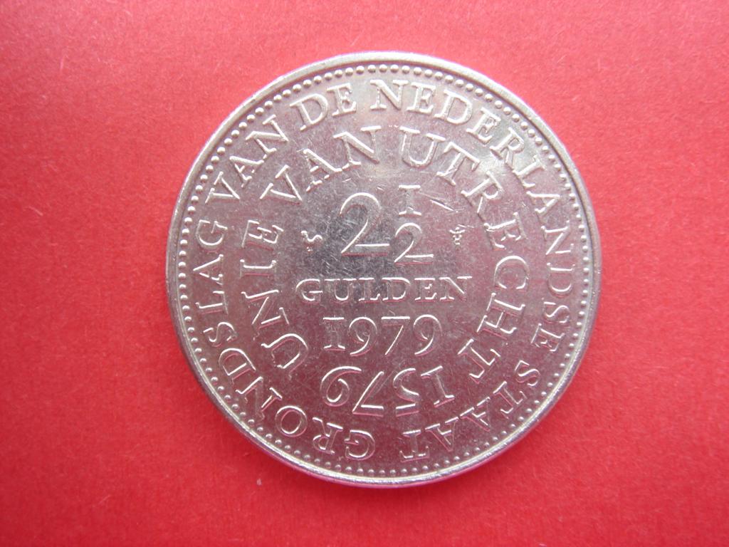 Unie van Utrecht Rijksdaalder 1979, Postzegels en Munten, Ophalen of Verzenden, Koningin Juliana, 2½ gulden, Losse munt