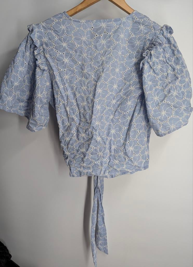 Costes Atelier blauwe top XL – geborduurd katoen, Costes, Costes, Blauw, Maat 42/44 (L)