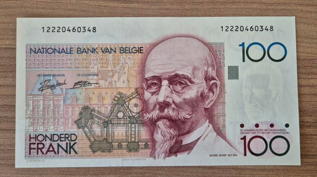 Bankbiljet België - 100 Frank - Beyaert - UNC, Ophalen of Verzenden, Los biljet