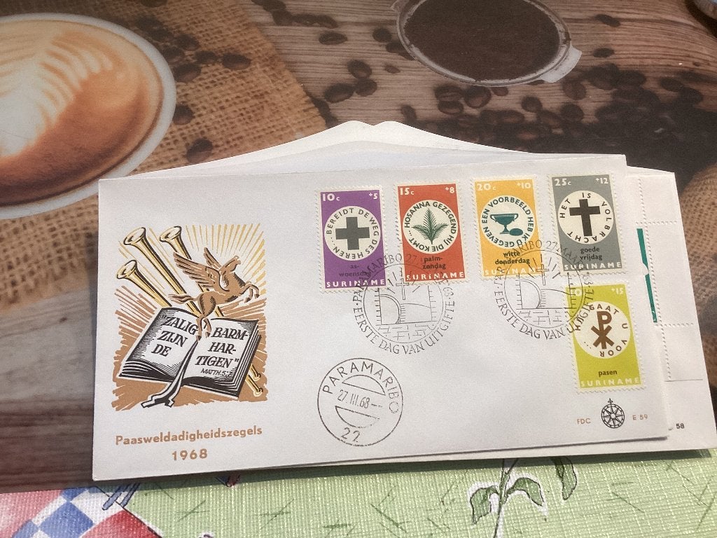 No4861 Suriname E60 Heb ook Nederland jaargangen fdc 1963, Postzegels en Munten, Ophalen, Rest van de wereld
