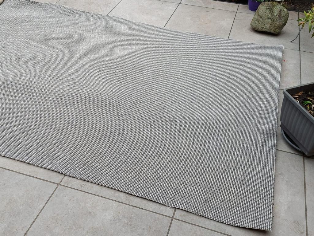 Wollen tapijt, Ophalen, Zie foto, 150 tot 200 cm, Grijs