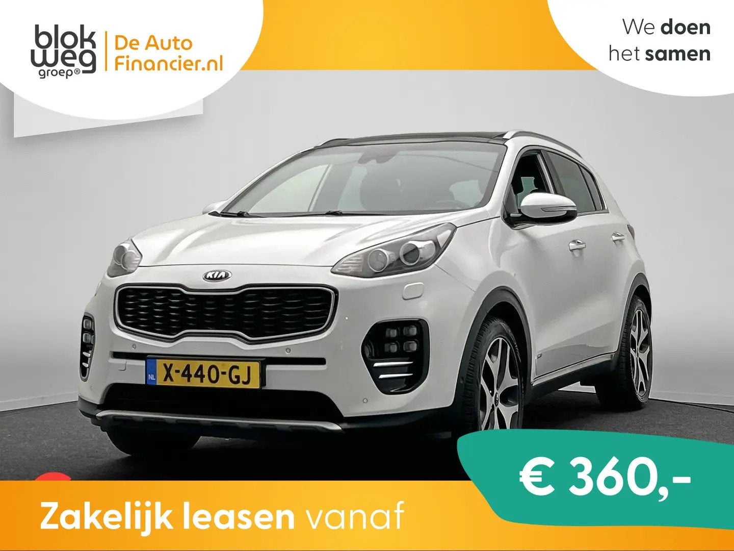 Kia Sportage 1.6 T-GDI 4WD GT-Line PlusLine | D € 21.900,0, Automaat, 1591 cc, 4 cilinders, Wit