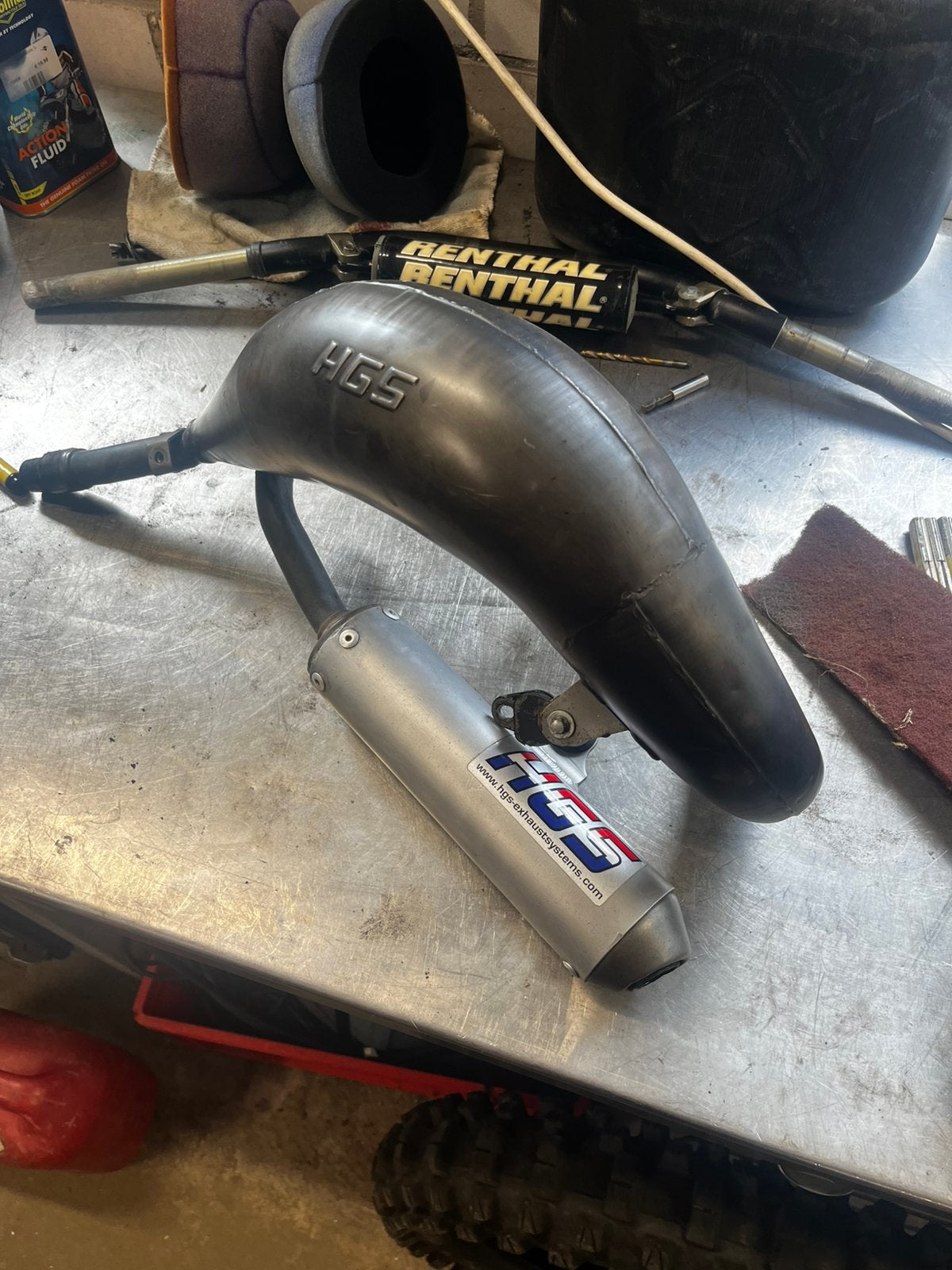 Hgs uitlaat  voor yamaha yz 125, Ophalen of Verzenden, Uitlaat