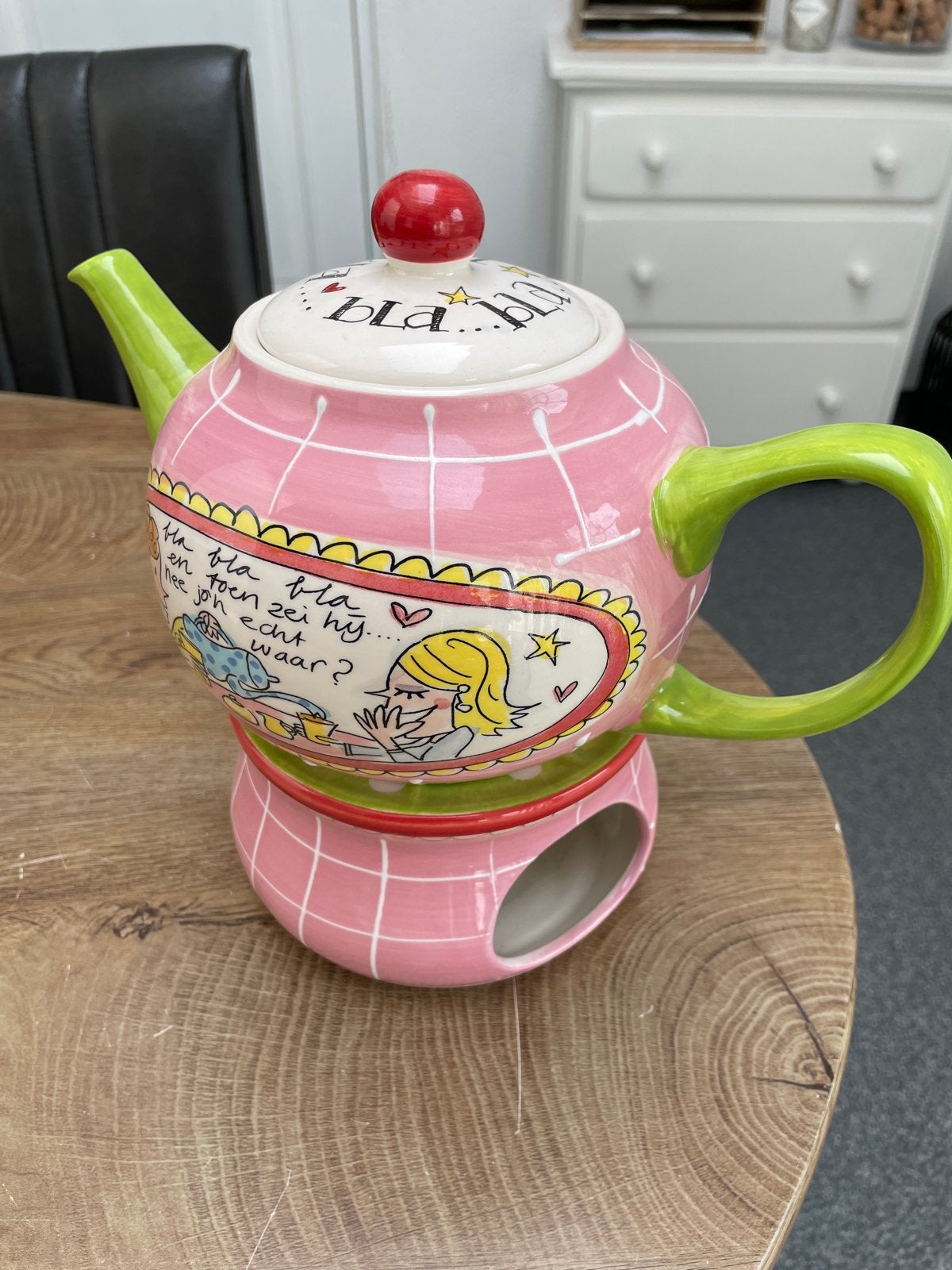Blond Amsterdam theepot, Gebruikt, Roze, Steen/keramiek, Overige merken