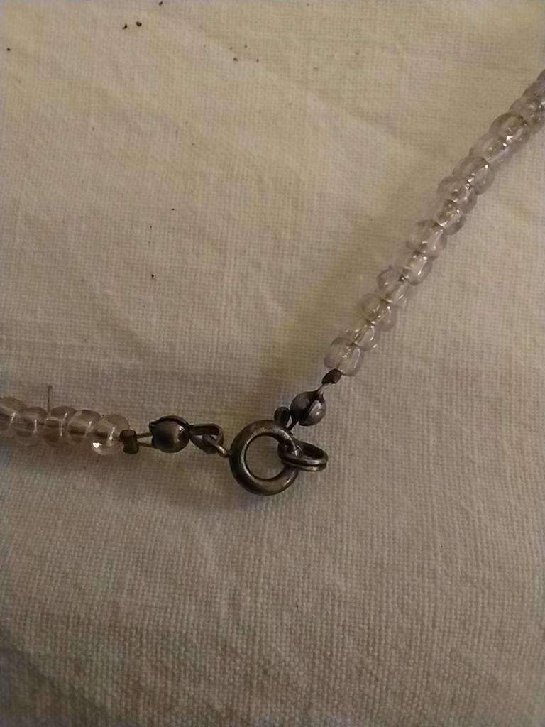 Ketting met zilverkleurige kralen en buisjes, Ophalen of Verzenden