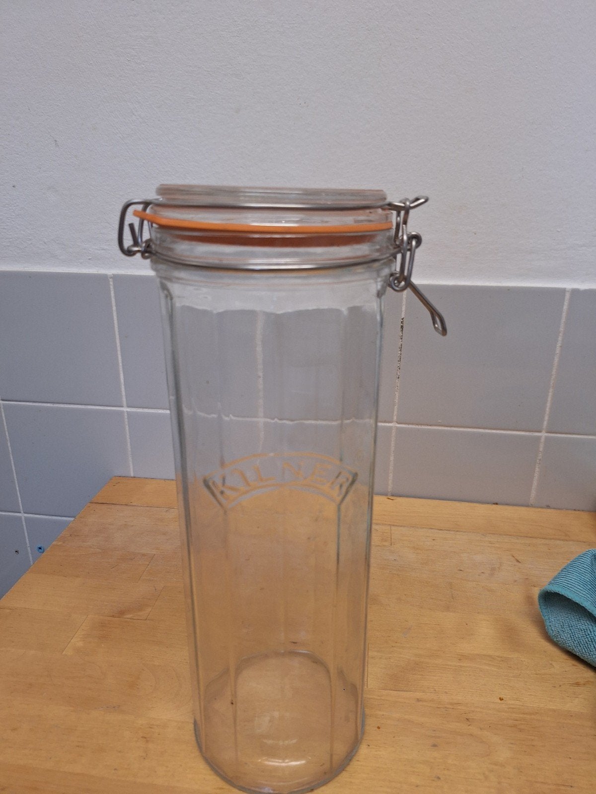 Weckpot spaghetti met beugelsluiting, Glas, Ophalen of Verzenden, Zo goed als nieuw, Voorraadpot
