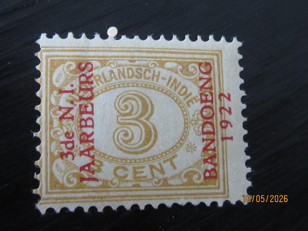 Nico Ned Indie 152 (X) Ongebruikt met plakker 1922, Ophalen of Verzenden, Postfris, Nederlands-Indië