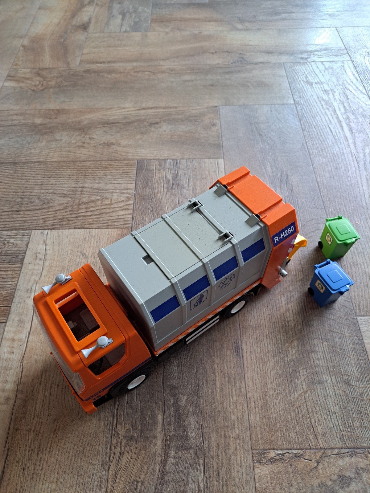 Playmobil vuilniswagen met containers, Ophalen, Gebruikt