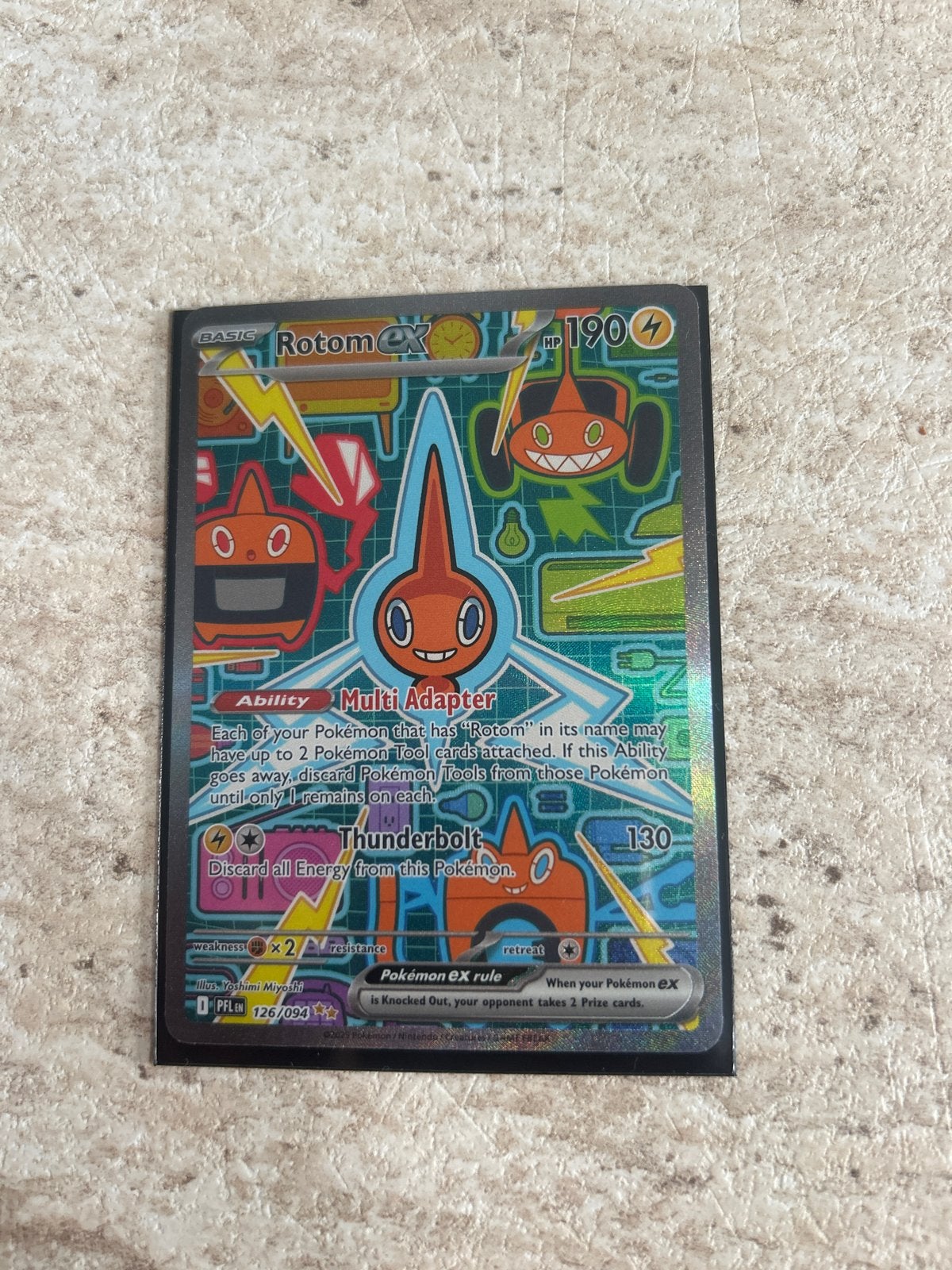 Rotom ex Pokémon Kaart - Full Art PFL 126, Ophalen of Verzenden, Zo goed als nieuw, Losse kaart, Foil