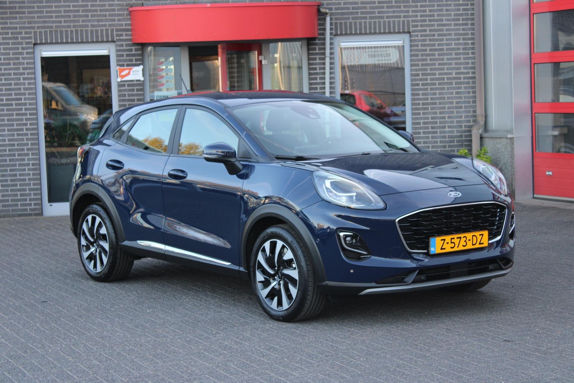 Ford Puma 1.0 EcoBoost Hybrid Titanium Adaptive Cruise/Camer, Euro 6, Blauw, Bedrijf, Adaptive Cruise Control