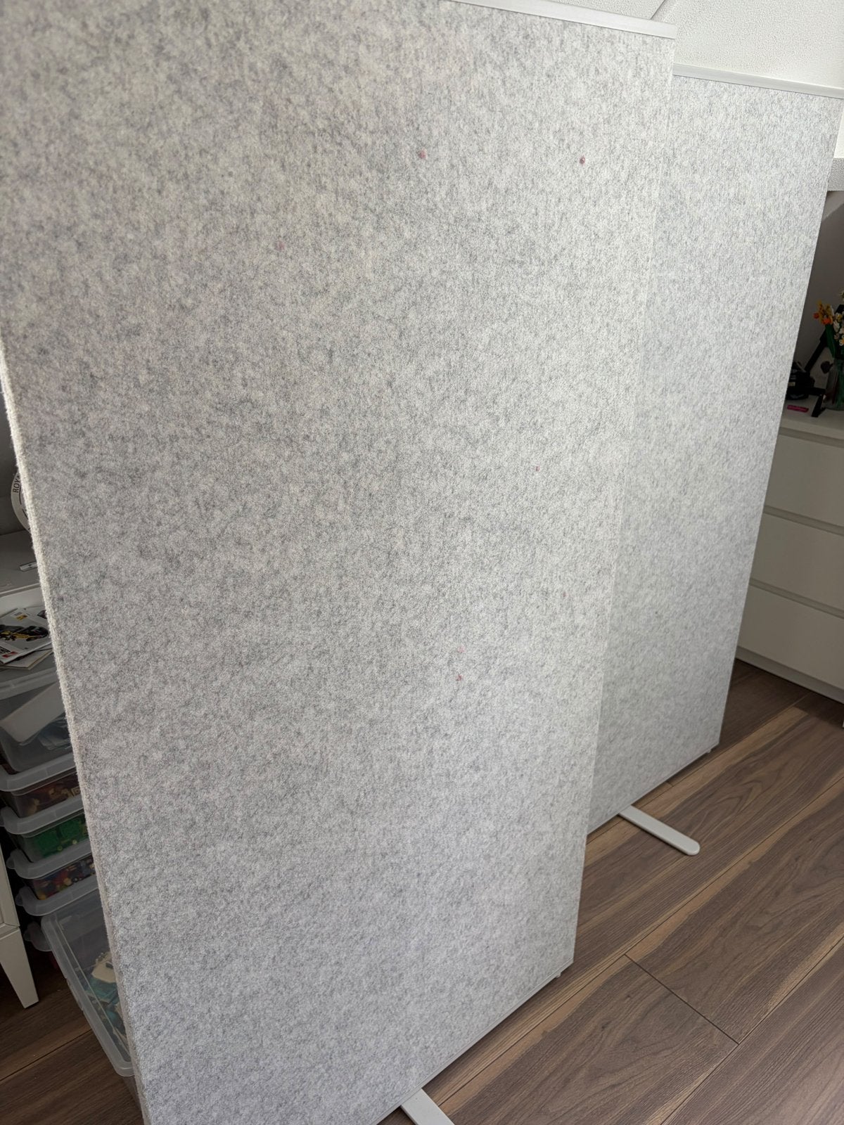 scheidingswanden - grijs vilt 150x80, Ophalen, Gebruikt