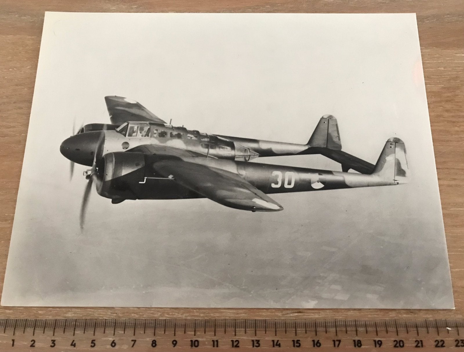 Fokker G.1 Ned Jager WO2 grote foto Vliegtuig LVA Luchtvaart, Verzamelen, Ophalen of Verzenden, Zo goed als nieuw, Kaart, Foto of Prent