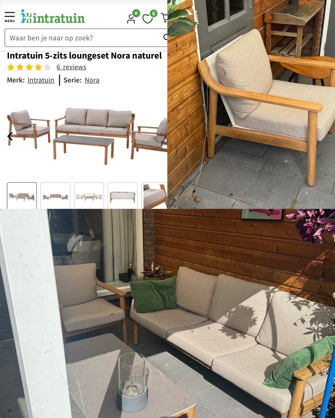 Lounge set 5 zits, Ophalen, Zo goed als nieuw, Aluminium
