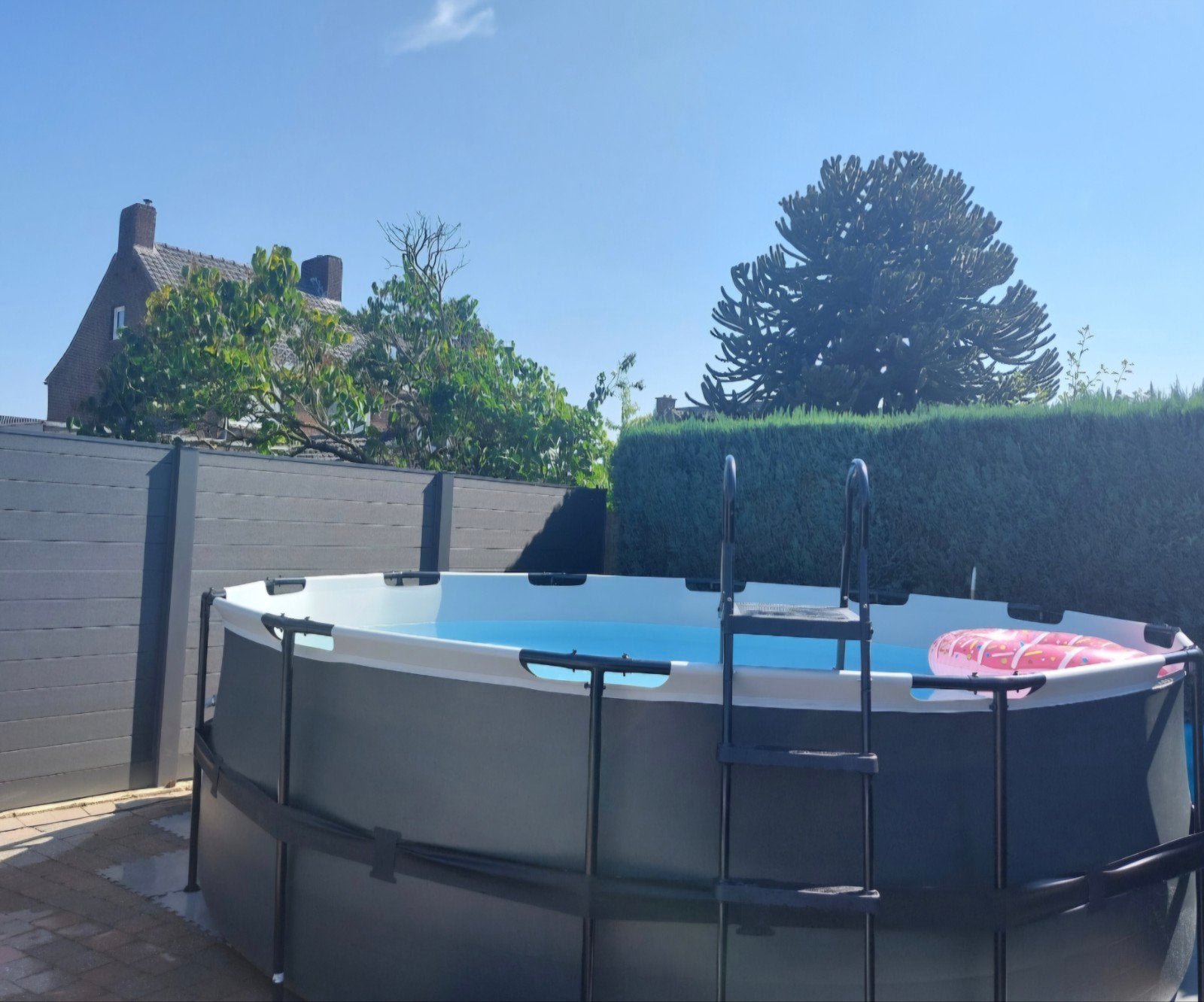 Exit Pool Zwembad 427x122 cm Black Leather met zandfilter, Gebruikt, Rond, 300 cm of meer, Ophalen
