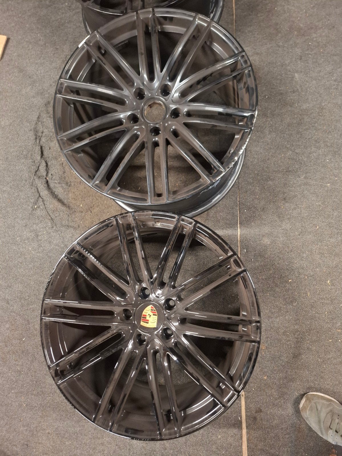 Porsche Panamera Turbo Velgen 21 inch 971 turbo zwart, Auto-onderdelen, Banden en Velgen, Gebruikt, Velg(en), 275 mm, Personenwagen