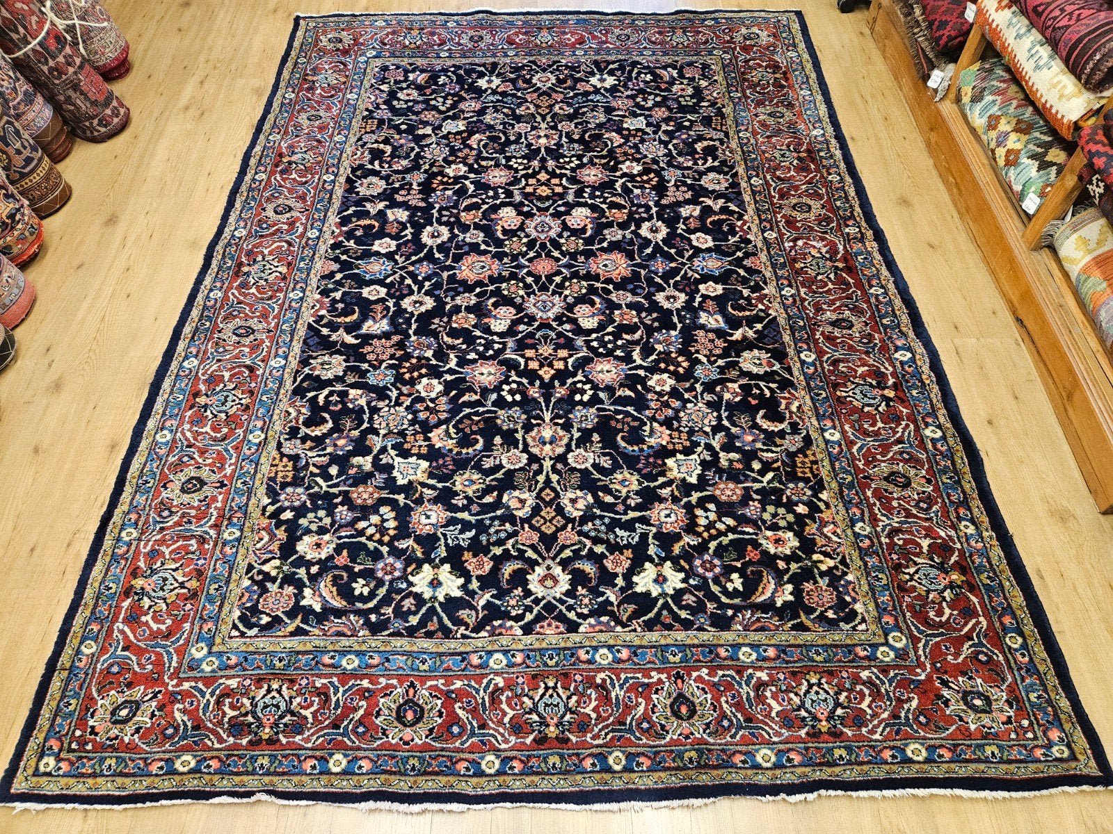 Vintage handgeknoopt perzisch sarough 303x209