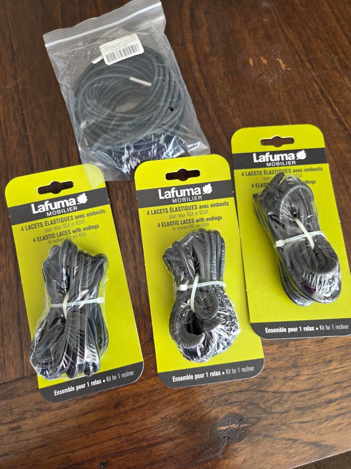 Zwarte Lafuma koorden voor Lafuma stoelen - Nieuw, Verzenden, Nieuw, Zwart