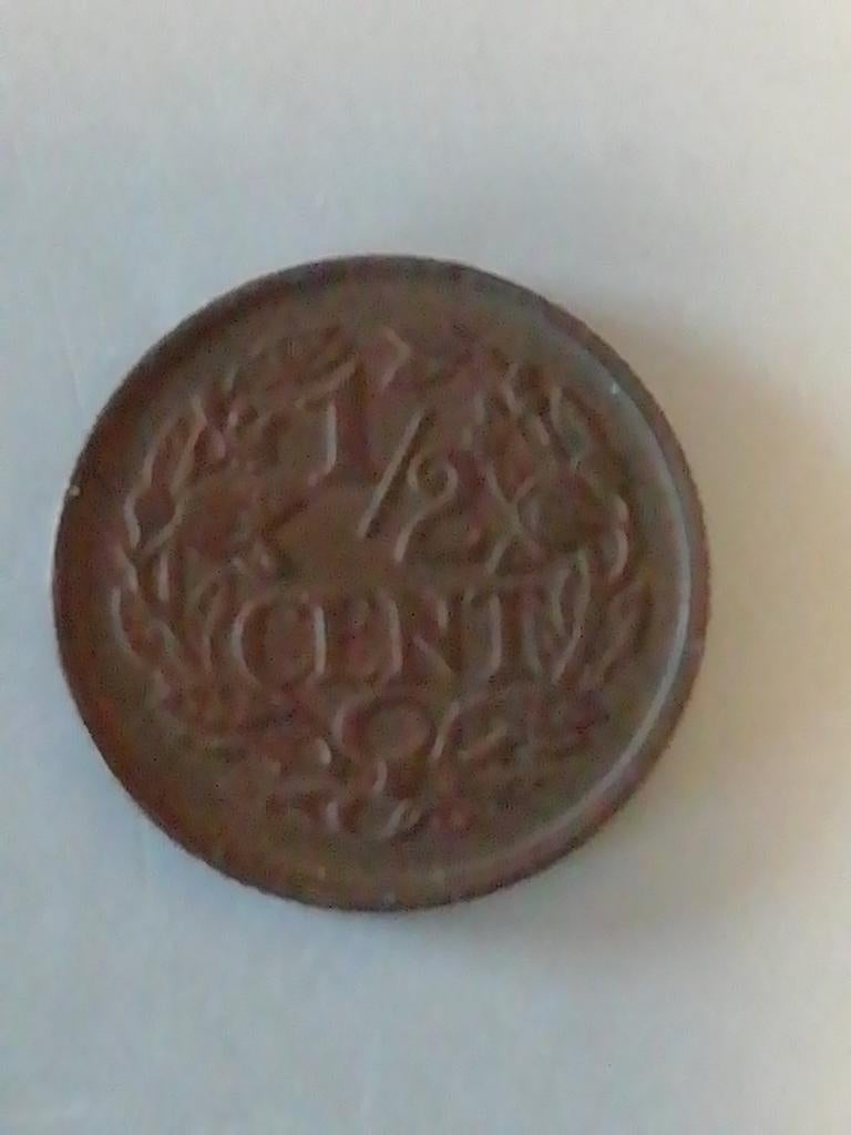 Nederland 1/2 cent 1938 Koningin Wilhelmina, Postzegels en Munten, Munten | Nederland, Ophalen of Verzenden, Koningin Wilhelmina