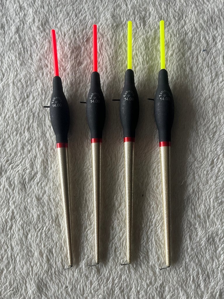 adv 73 / NIEUW set 4 dobbers TUBERTINI, Ophalen of Verzenden, Nieuw, Dobber of Lood