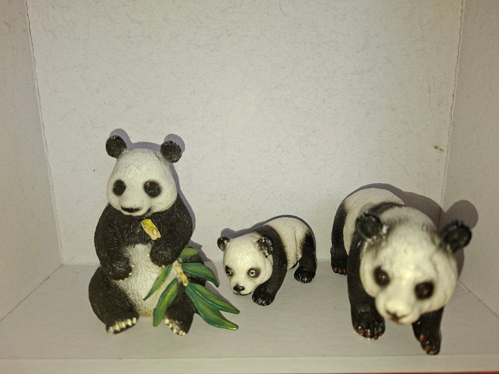 schleich Panda gezin, Ophalen of Verzenden, Zo goed als nieuw, Wild dier, Beeldje of Figuurtje
