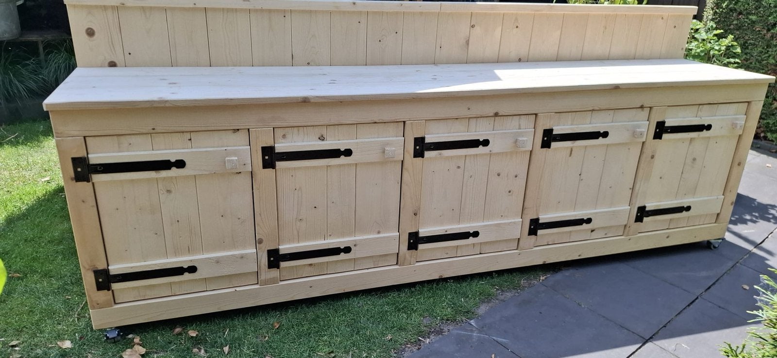 Steigerhouten buitenkeuken in verschillende maten, Ophalen, Nieuw, Houtskool