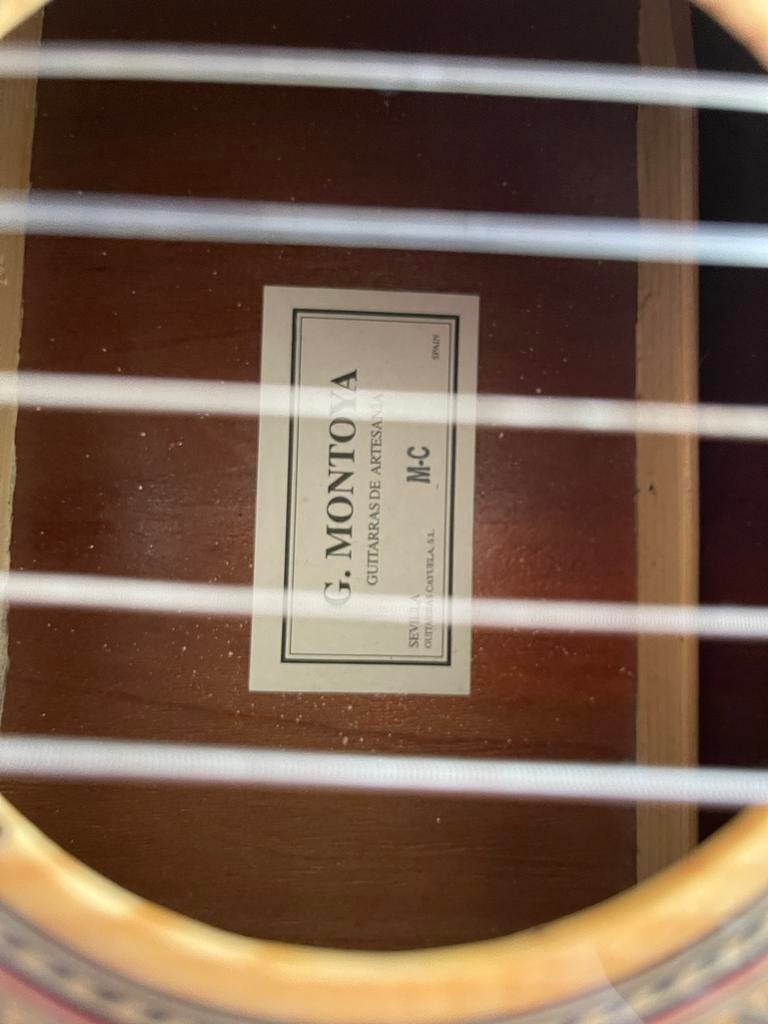 G. Montoya klassieke gitaar met tas, Ophalen, Gebruikt, Klassieke of Spaanse gitaar, Met koffer