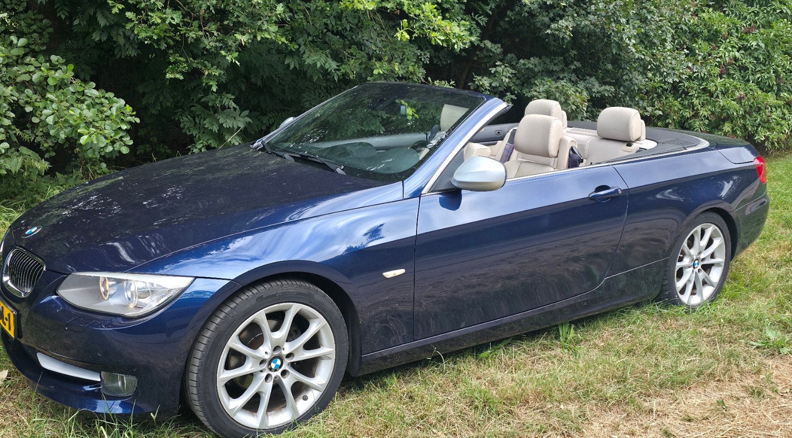 BMW 3-Serie E93 2.0 I 320 Cabrio 125KW 2012 Blauw 125000km, Auto's, BMW, 1995 cc, Beige, 4 cilinders, Cabriolet