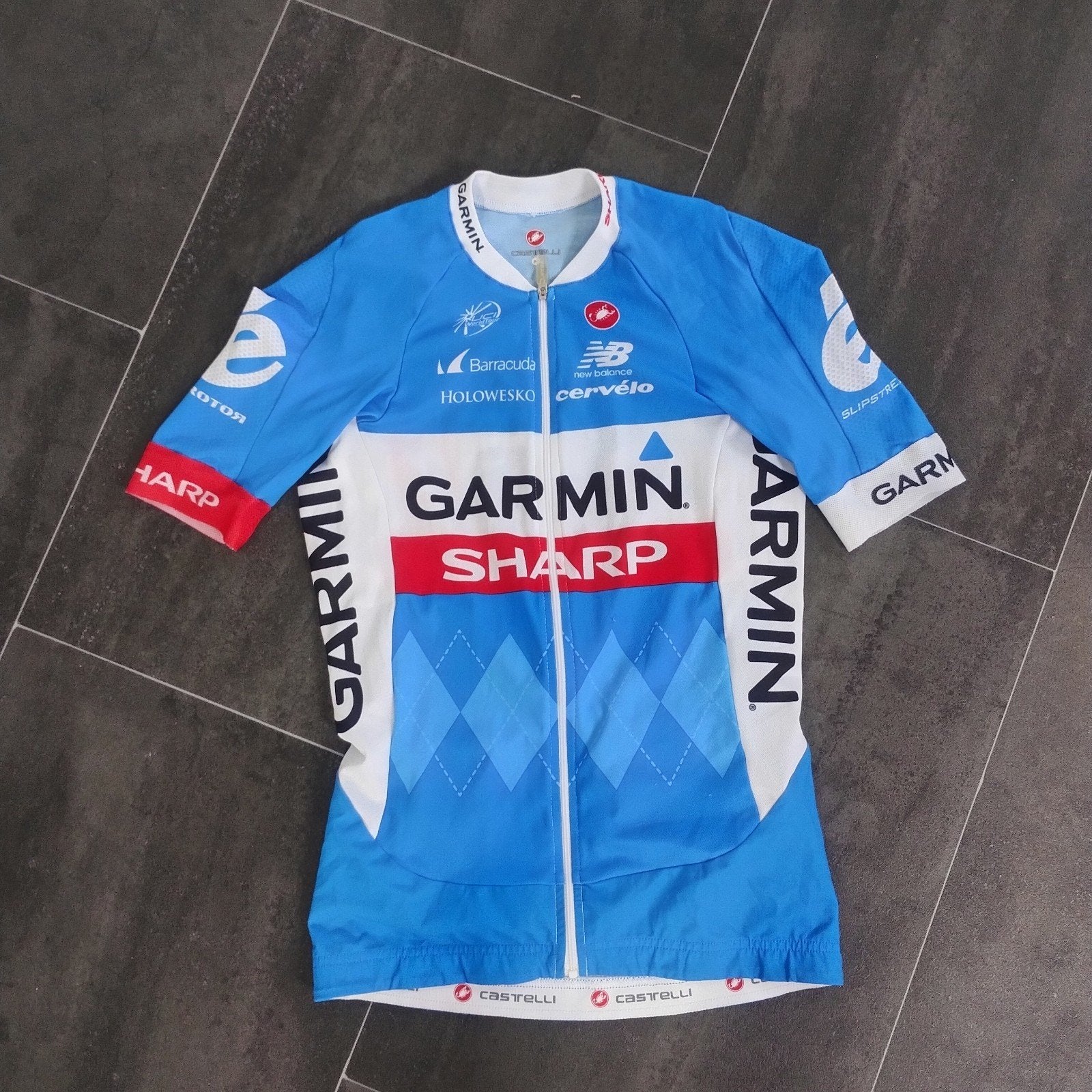 Castelli Garmin Sharp wielershirt - Maat M, Ophalen of Verzenden, Zo goed als nieuw, Helm