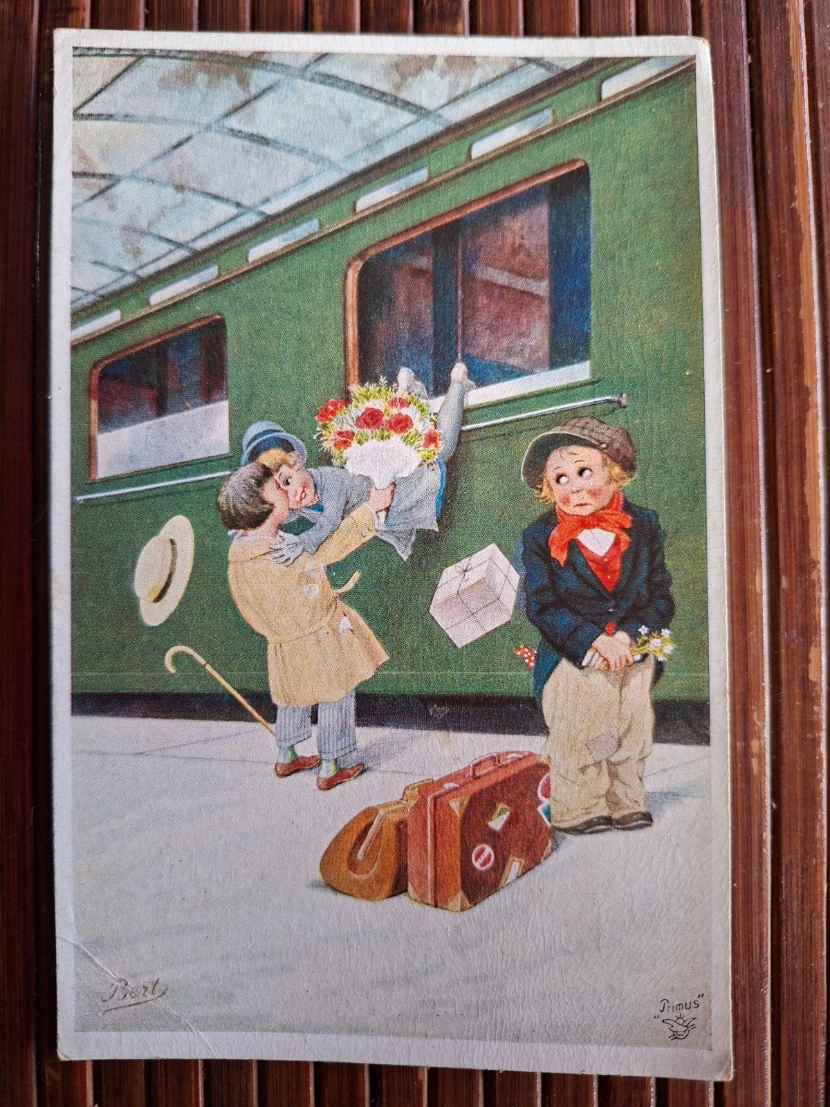 Oude ansichtkaart: Afscheid op het station, Primus, Ophalen of Verzenden