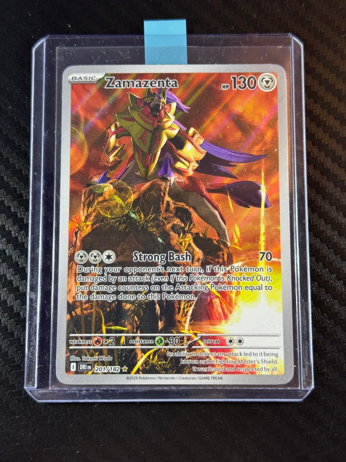 Zamazenta | Metal | Holo | IR | Destined Rivals | #201/182, Ophalen of Verzenden, Zo goed als nieuw, Losse kaart