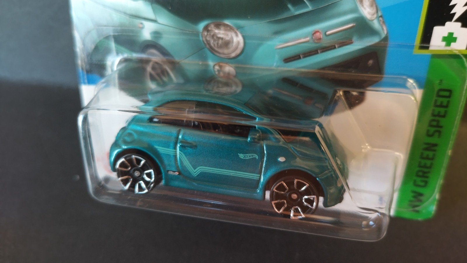 Fiat 500 e Green 1:64 3inch Hotwheels Pol, Auto, Verzenden, ., Nieuw