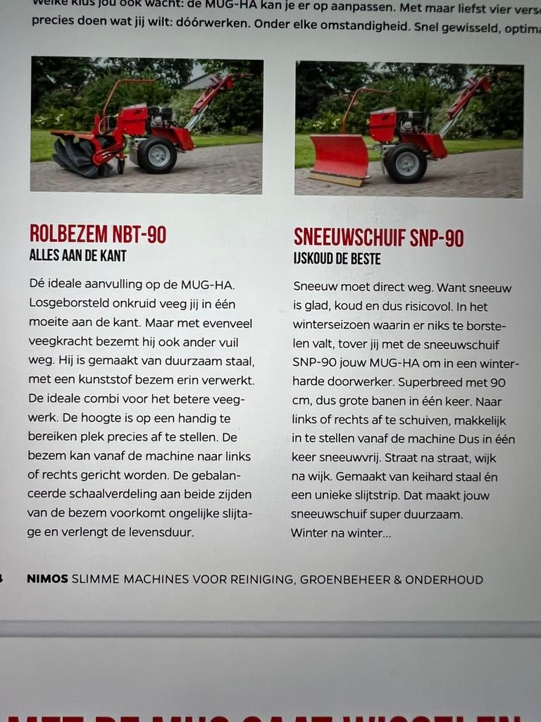 Nimos rolbezem NBT 90 splinternieuw Nimos MUG HA, Ophalen, Zo goed als nieuw