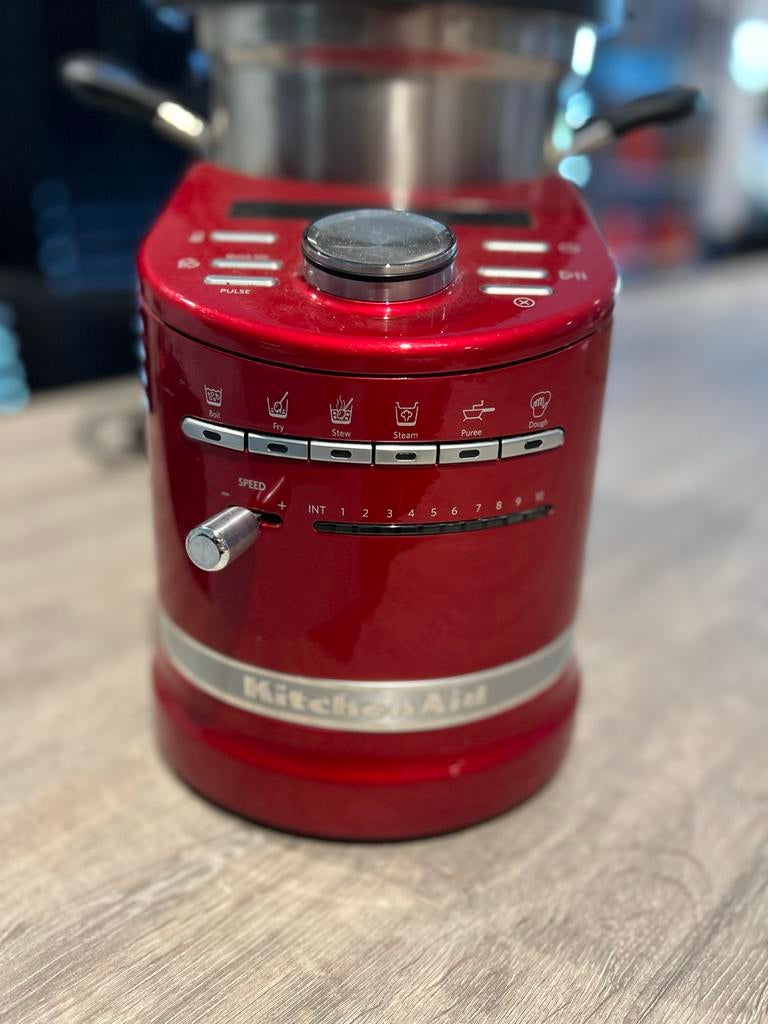 KitchenAid Cookprocessor dubbele set accessoires, 4 liter of meer, 3 snelheden of meer, Ophalen of Verzenden, Zo goed als nieuw