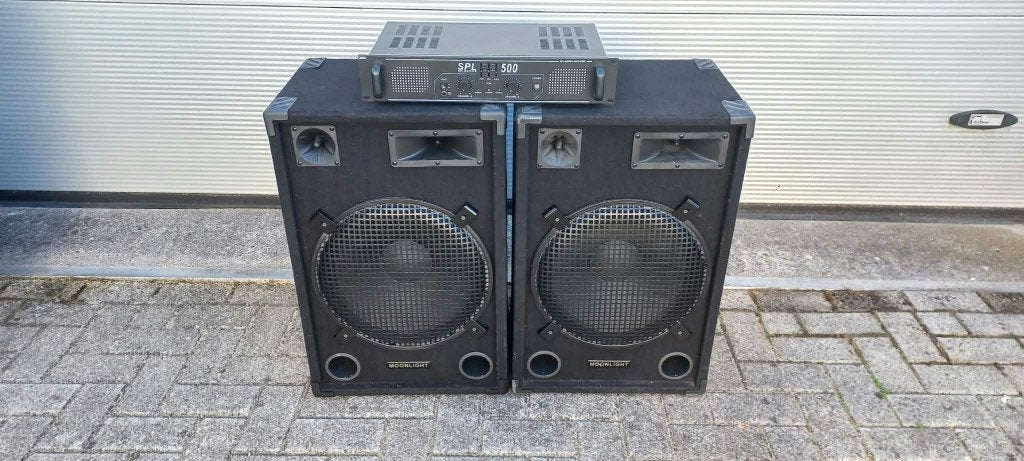 Geluidsinstallatie Luidsprekers Boxen Speakers versterker, Stereo speakers, Gebruikt, Ophalen, 150 watt of meer