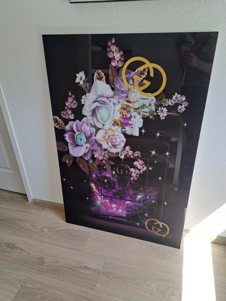 Mooi glasschilderij 120x80 - Zo goed als nieuw, Ophalen, Zo goed als nieuw, Schilderij, 75 tot 100 cm