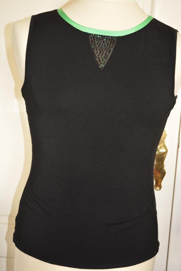 Basler, mooi zwarte top met groen, maat M, Kleding | Dames, Maat 38/40 (M), Zwart, Basler, Ophalen of Verzenden
