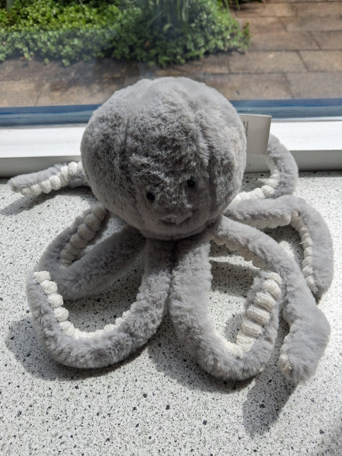 Octopus inktvis merk Clayre & Eef grijs wit velours, Overige typen, Grijs, Ophalen of Verzenden, Zo goed als nieuw