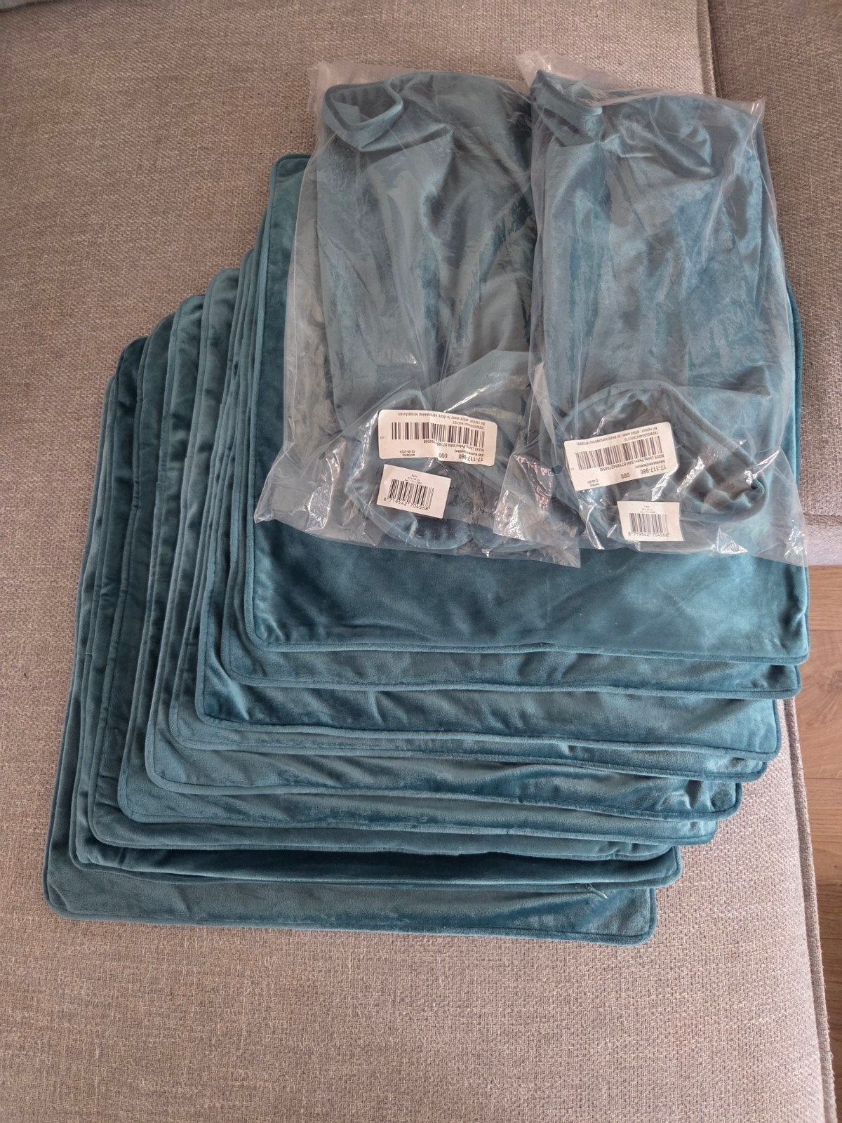 11 kussenhoesjes  blauw., Huis en Inrichting, Ophalen of Verzenden, Blauw, Vierkant