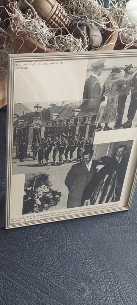 OUDE FOTOLIJST MET BOLGLAS, Ophalen of Verzenden