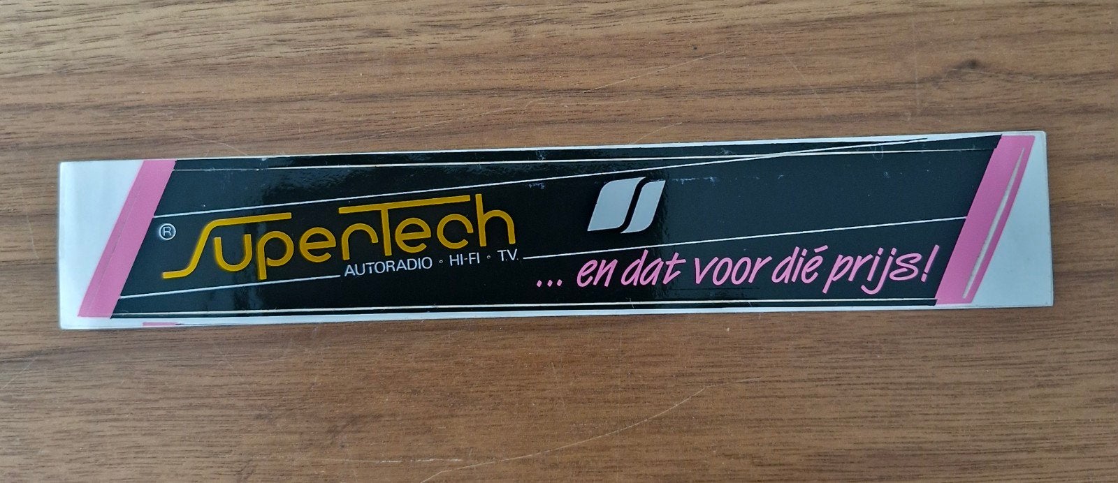 10312 Vintage SuperTech Autoradio Hi-Fi TV Sticker, Ophalen of Verzenden, Nieuw, Merk