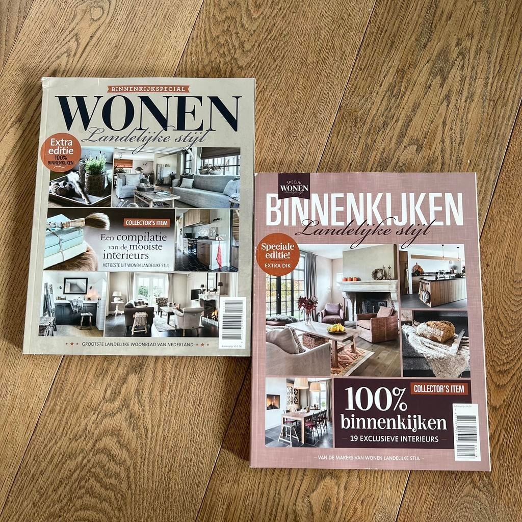 Binnenkijken 2x binnenkijkspecial wonen landelijke stijl, Ophalen of Verzenden, Zo goed als nieuw