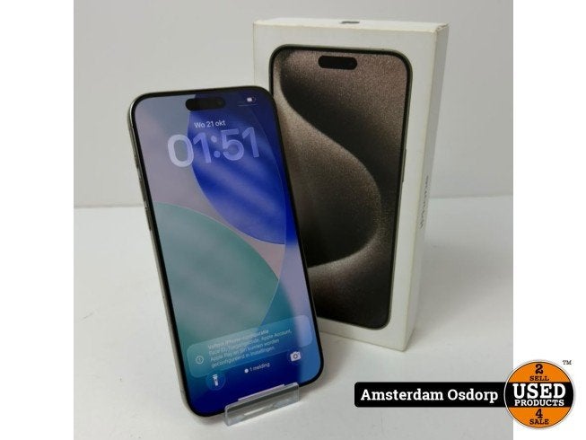 Apple iPhone 15 Pro Max 256GB 85% | Nette staat, Apple, Zo goed als nieuw, Support@apple.com, One Apple Park Way
Cupertino, CA 95014
United States