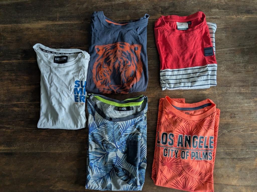 5 tshirts jongens mt 134, Ophalen of Verzenden, Zo goed als nieuw, Shirt of Longsleeve, Jongen