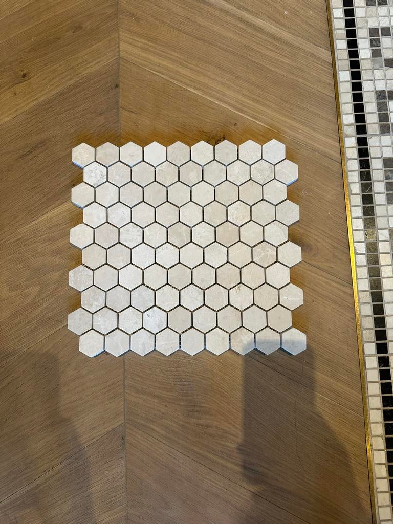 Mosiac Hexagon Bottocino Tegels - Design Tegels Breda, Doe-het-zelf en Verbouw, Tegels, Ophalen, Wandtegels, Nieuw, Minder dan 20 cm