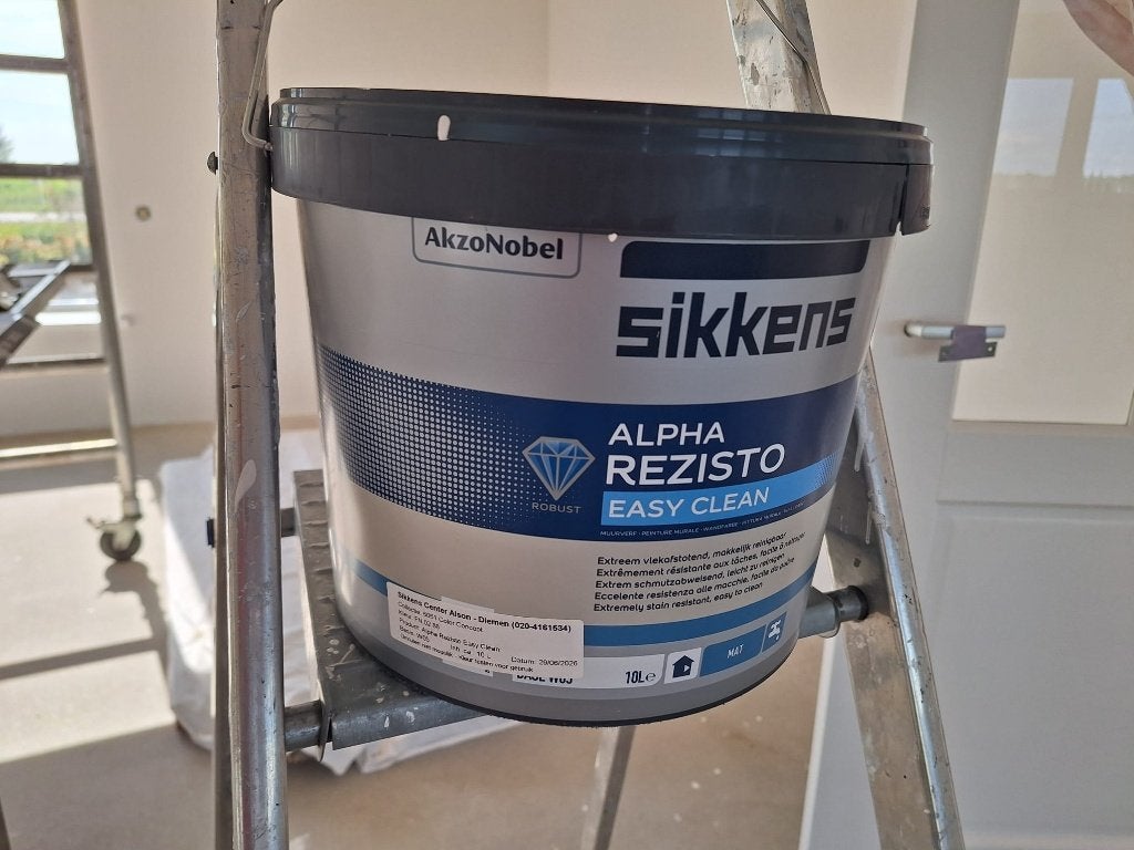 Sikkens Alpha Rezisto easy clean FN.02.88 10 liter Off white, Ophalen, Wit, Nieuw, Verf